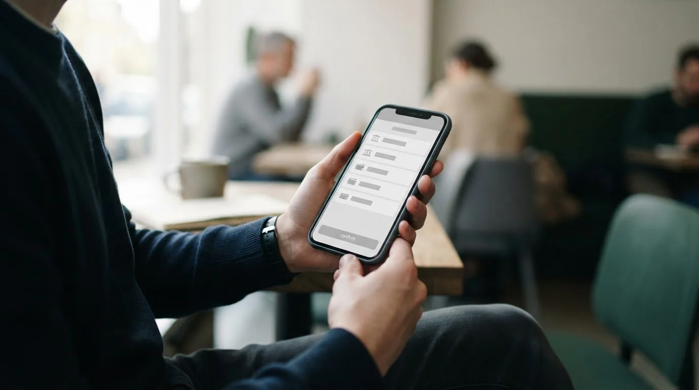 Smartphone zeigt Auszahlungsoptionen bei Online-Wettanbieter