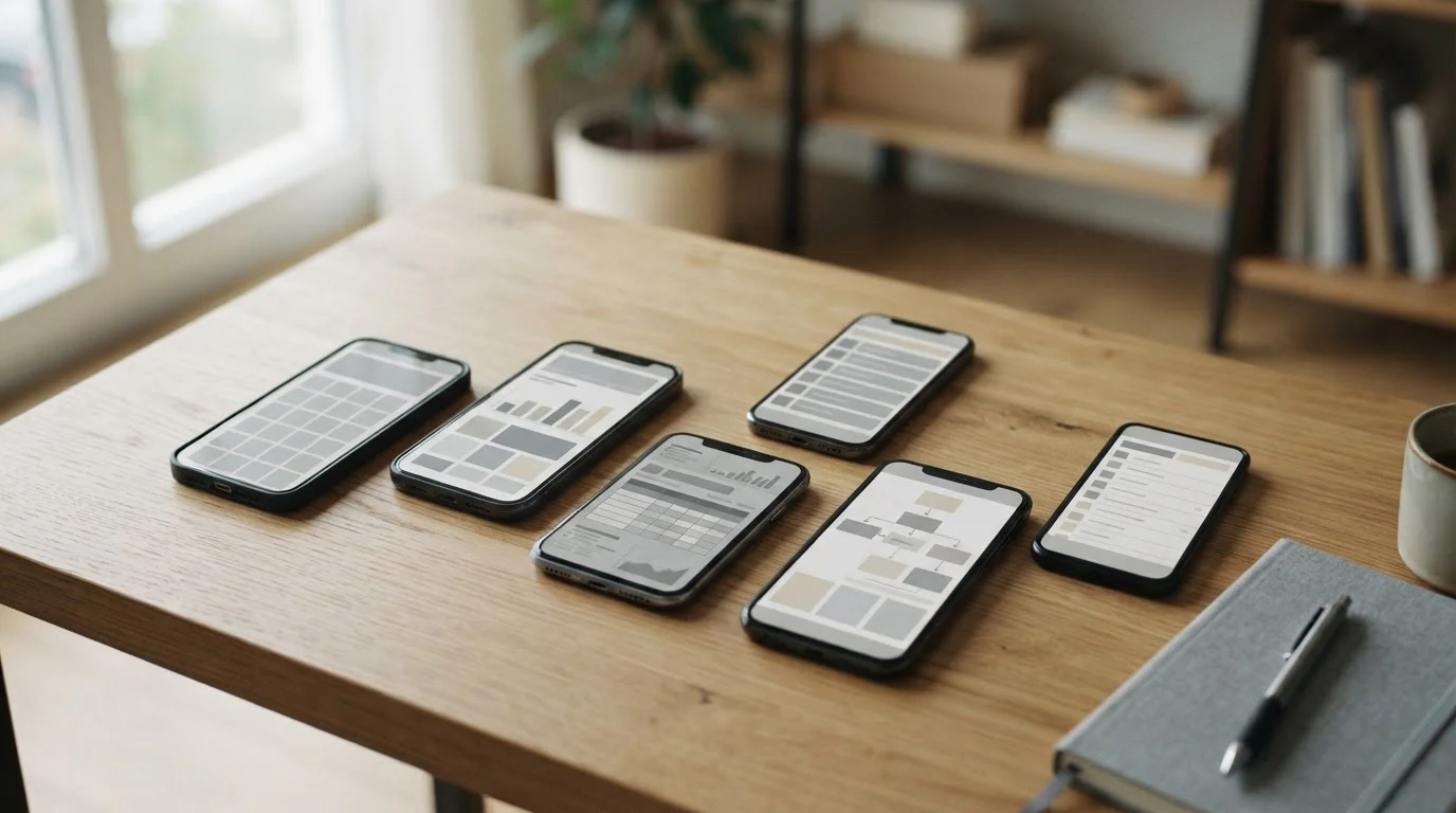 Vergleich von Wett-Apps auf verschiedenen Smartphones mit neutraler Darstellung