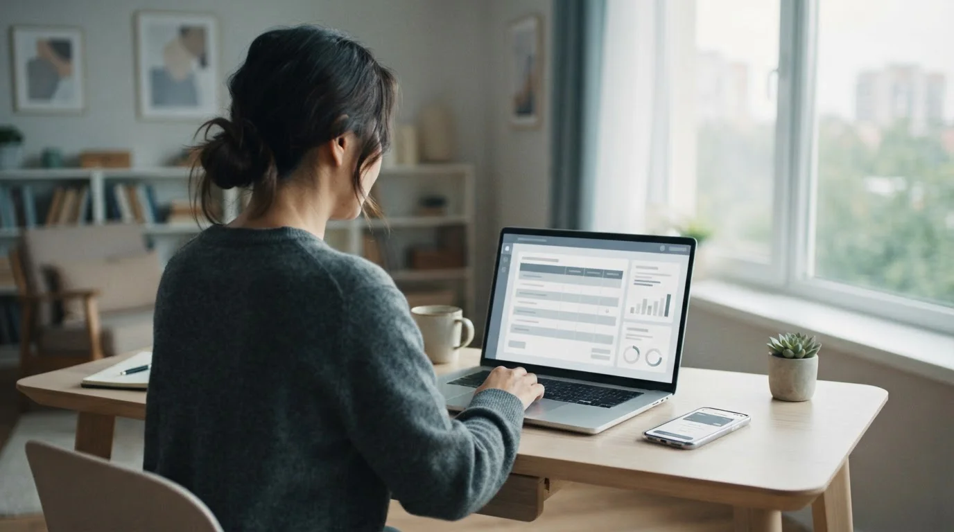 Person analysiert Wettanbieter-Optionen mit PayPal am Laptop