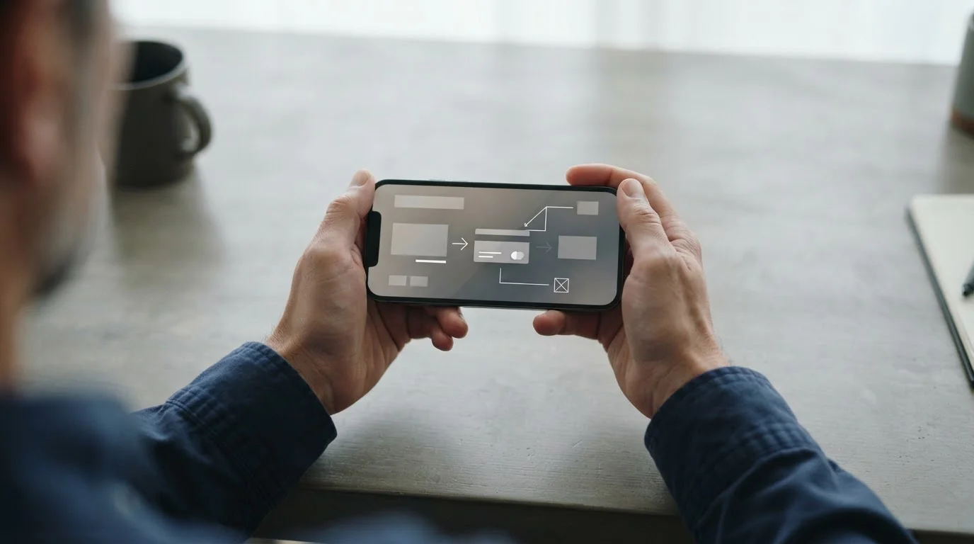 Hand mit Smartphone bei digitaler Zahlungsabwicklung