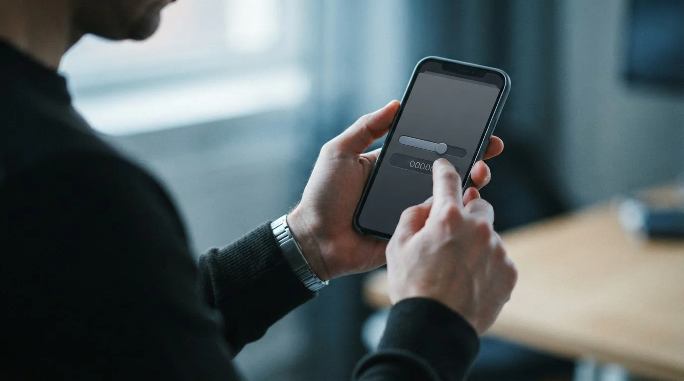Smartphone-Bildschirm zeigt die Einstellung eines monatlichen Einzahlungslimits im Rahmen des LUGAS-Systems