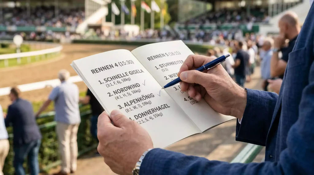 racecard lesen rennprogramm