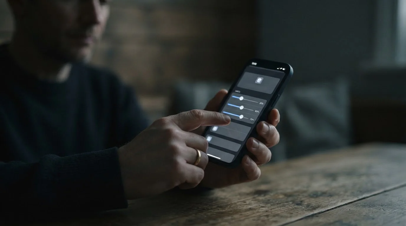 Person setzt Einzahlungslimits auf Smartphone-App für verantwortungsbewusstes Wetten