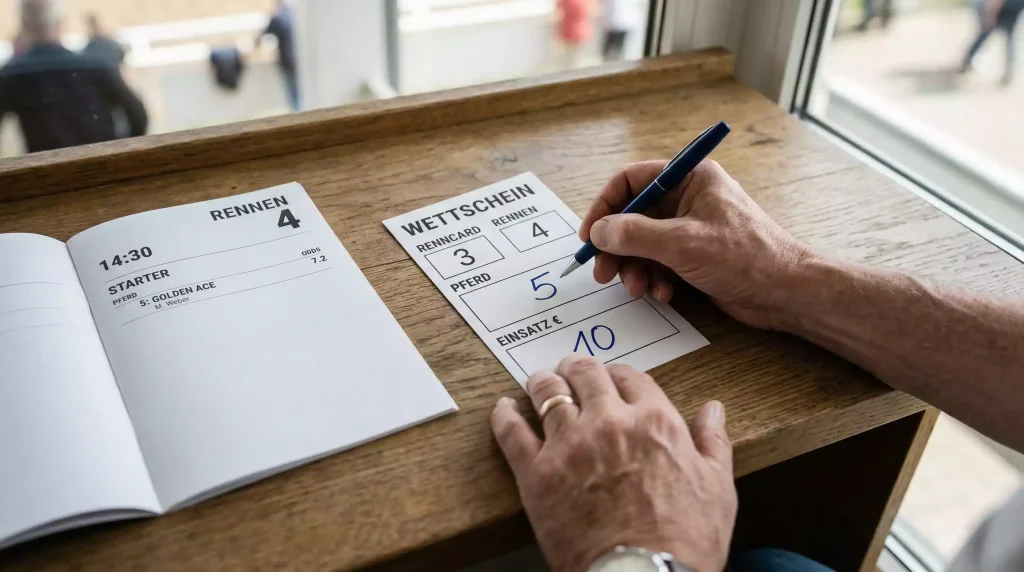 wettschein pferderennen ausfuellen