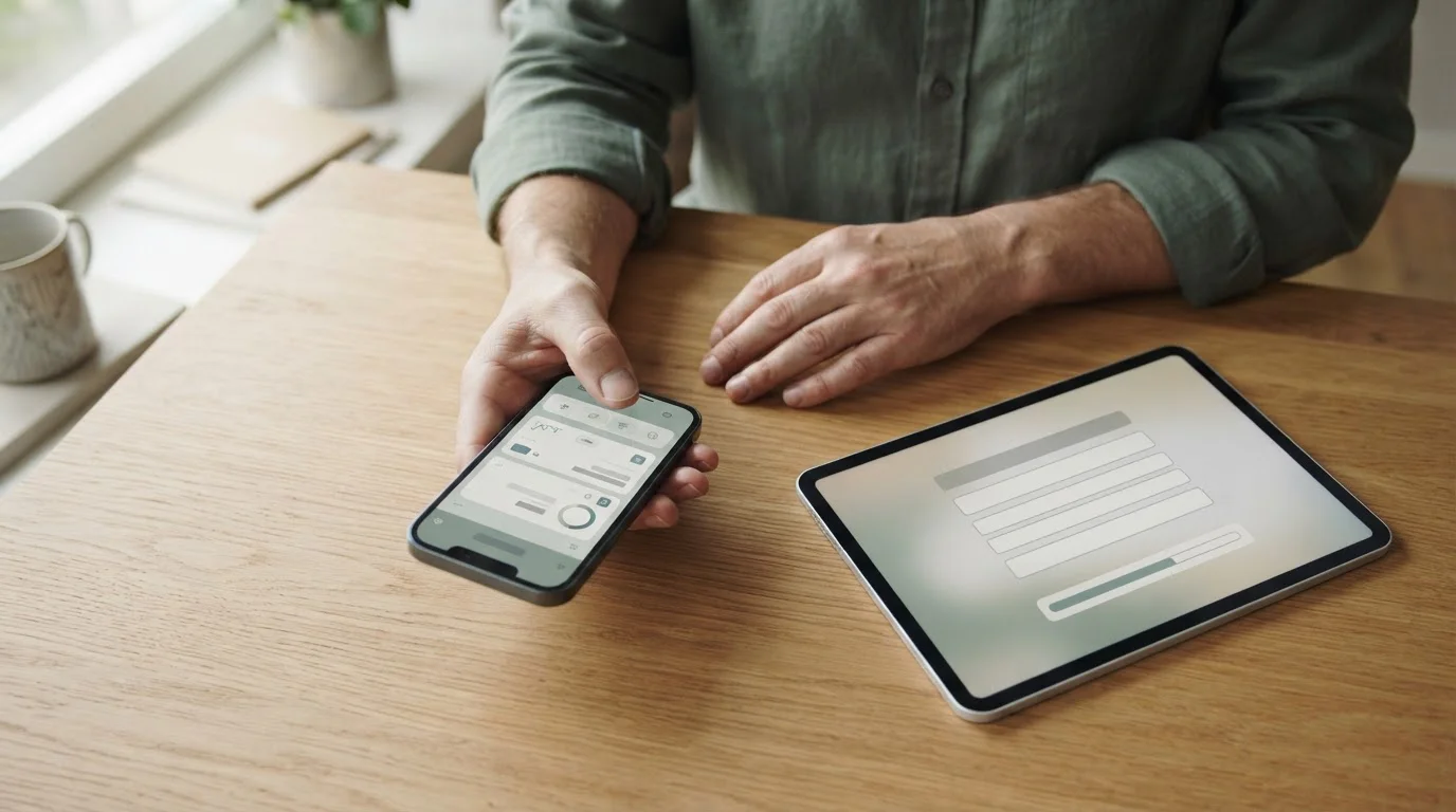 Schematische Darstellung des Zahlungsvorgangs mit mobiler Banking-App